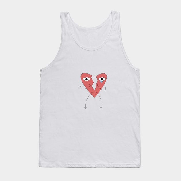 broken heart Tank Top by hezny_look